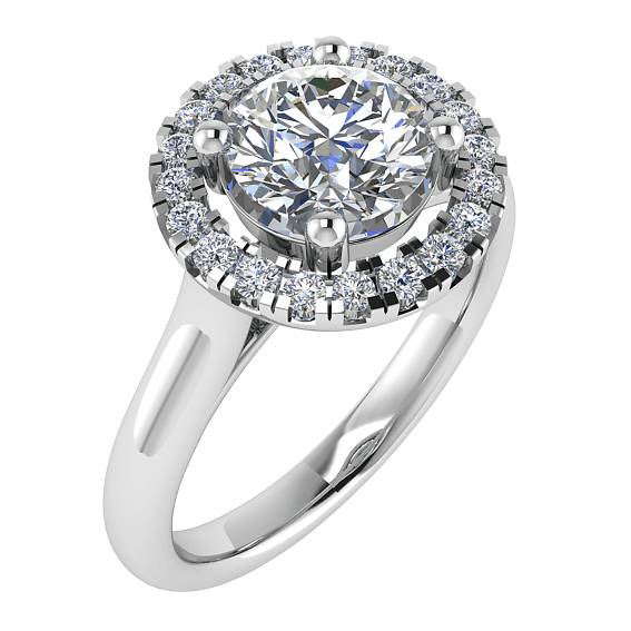Elegance Halo Engagement Ring