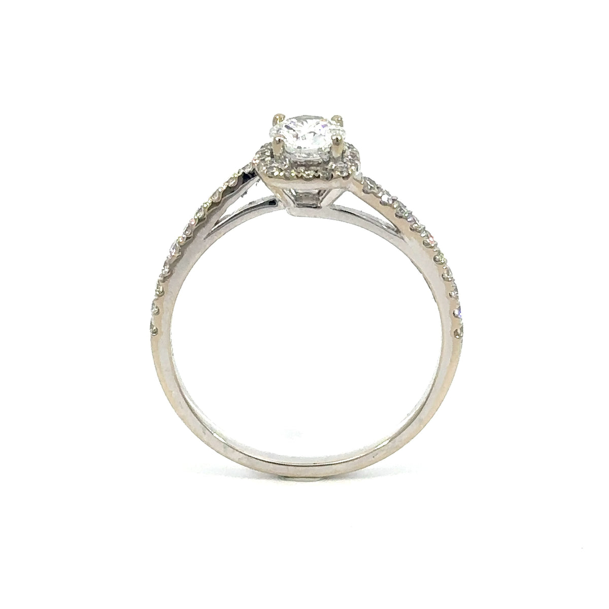 Equilibrium Halo Engagement Ring — front view