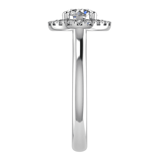 Elegance Halo Engagement Ring — side view