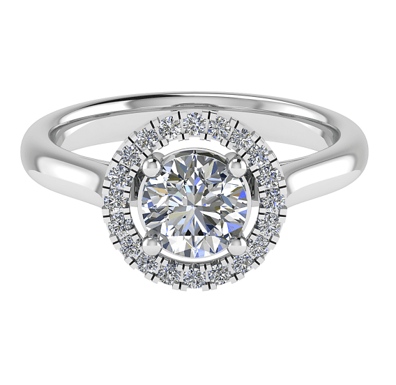 Elegance Halo Engagement Ring — top view