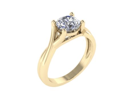 Aroma Solitaire Engagement Ring — detail close-up