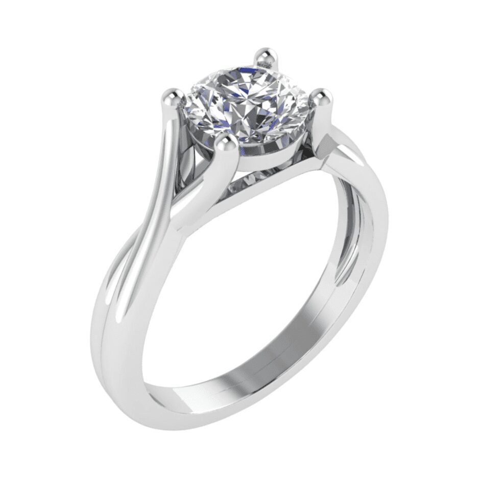 Aroma Solitaire Engagement Ring in white gold