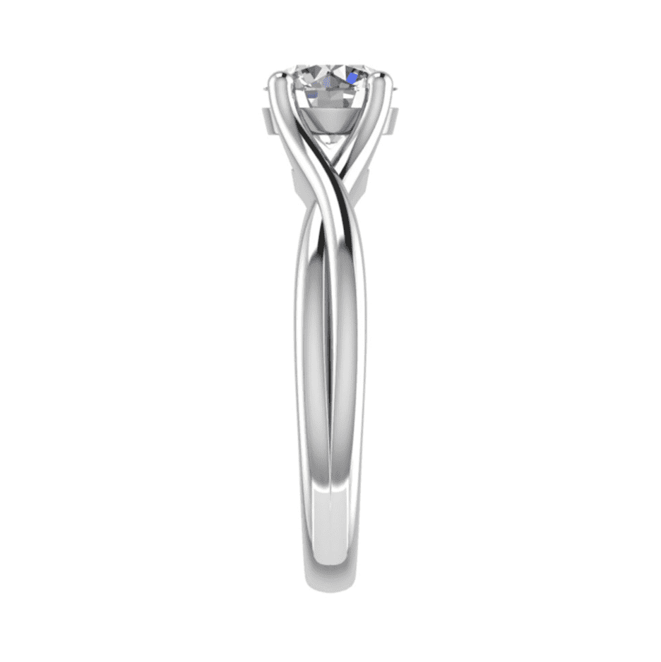 Aroma Solitaire Engagement Ring — side view