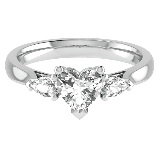 Lyra Trilogy Engagement Ring — top view