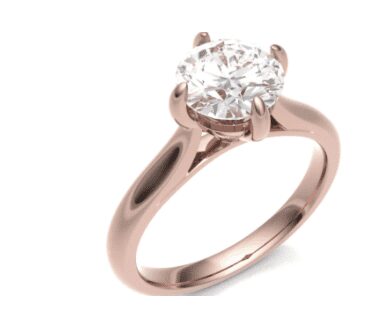 Marina Solitaire Engagement Ring in rose gold