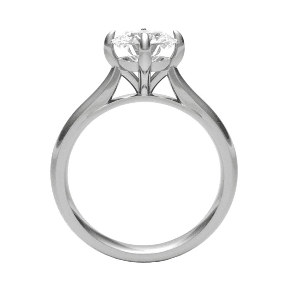 Marina Solitaire Engagement Ring in white gold — front view