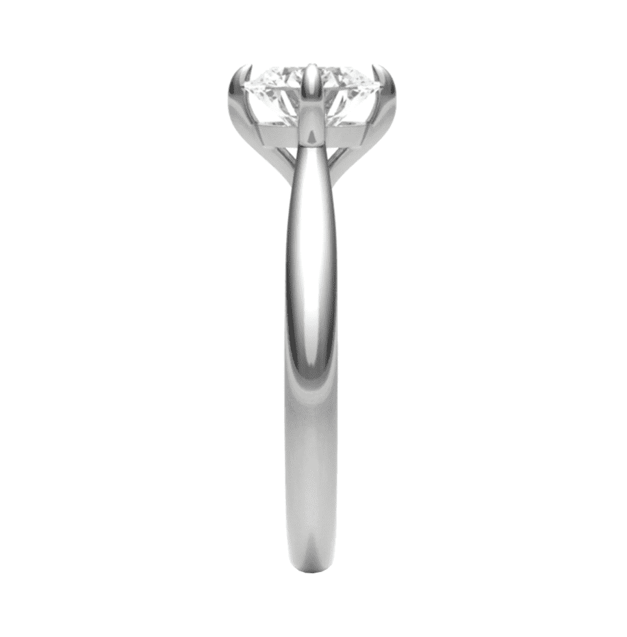 Marina Solitaire Engagement Ring in white gold — side view