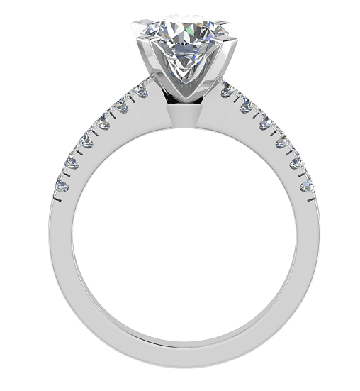 Hope Shoulder Set Engagement Ring — front view
