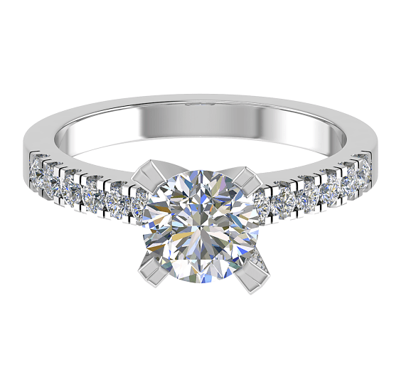 Hope Shoulder Set Engagement Ring — top view