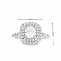 Opulence Double Halo Engagement Ring — angled view