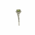 Equilibrium Halo Engagement Ring, Vivid Green Diamond, view 3