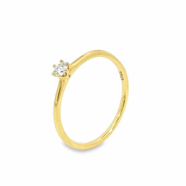 Petite Six-Claw Solitaire Engagement Ring 0.10ct, view 1