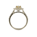 Vivid Yellow Marquise Double Halo Engagement Ring, view 2