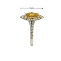 Vivid Yellow Marquise Double Halo Engagement Ring, view 3