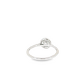 Petite Round Halo Engagement Ring, 18K Gold, view 4