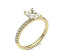 Collet Shoulder Set Engagement Ring in yellow gold