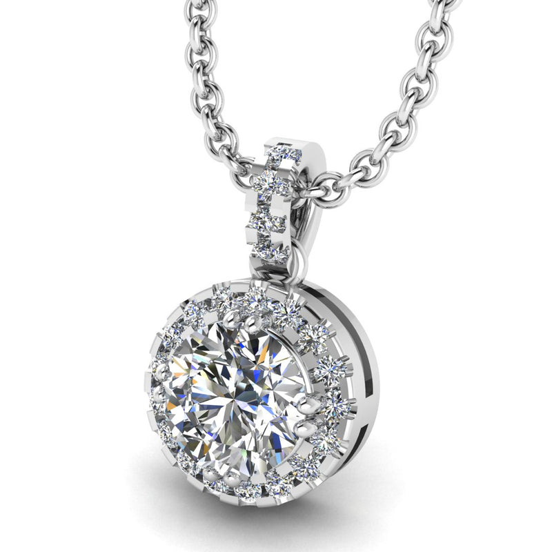 Round Halo Pendant — main view