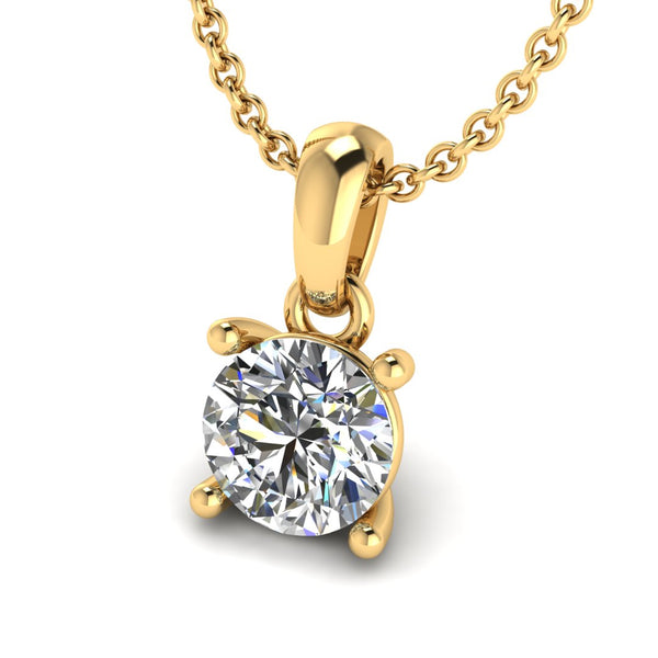 Round Solitaire Pendant — main view