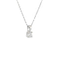 Solitaire Diamond Pendant 0.15ct, 18K White Gold — view 1