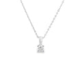 Solitaire Diamond Pendant 0.15ct, 18K White Gold — view 3
