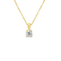Solitaire Diamond Pendant 0.20ct, 9K Yellow Gold — view 3
