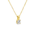 Solitaire Diamond Pendant 0.20ct, 18K Yellow Gold — view 1