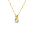 Solitaire Diamond Pendant 0.20ct, 9K Yellow Gold — view 1
