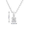 Solitaire Diamond Pendant 0.15ct, 18K White Gold — view 2