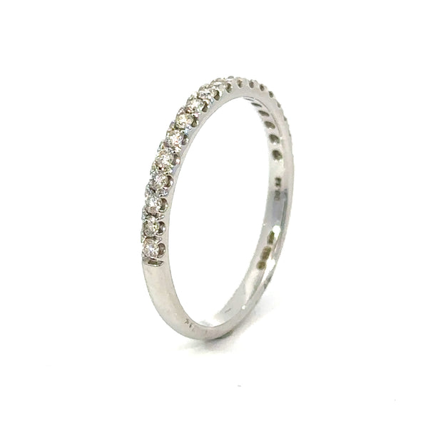 Diamond Half-Eternity Band, 18K Gold, view 1