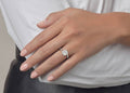 Equilibrium Halo Engagement Ring — side view