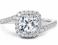 Equilibrium Halo Engagement Ring — top view