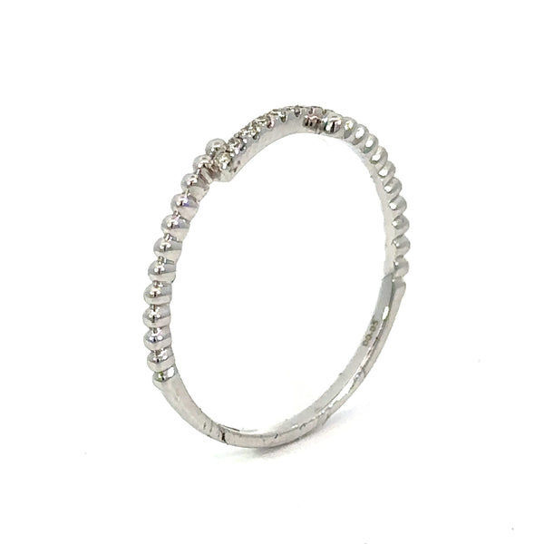 Fine Diamond Band 0.05ct, 18K White Gold, view 1