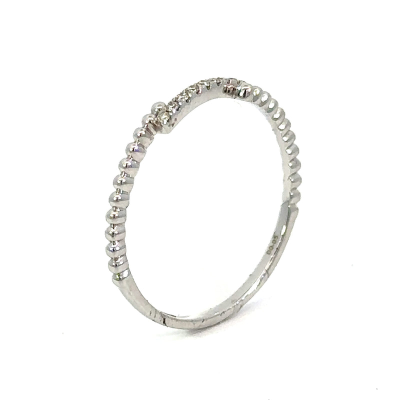 Fine Diamond Band 0.05ct, 18K White Gold, view 1