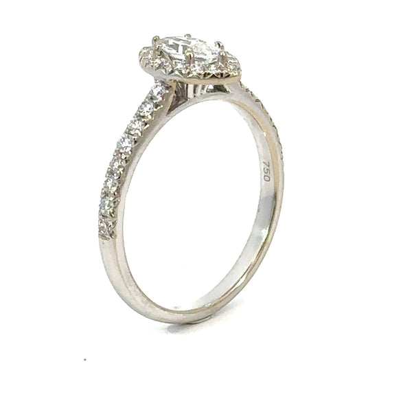 Vintage Marquise Halo Engagement Ring, view 1
