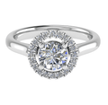 Elegance Halo Engagement Ring — top view
