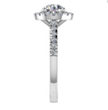 Aurora Halo with Shoulders Engagement Ring — side view