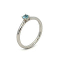 Platinum Four-Claw Solitaire Engagement Ring, view 3