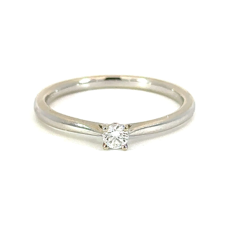 Platinum Four-Claw Solitaire Engagement Ring, view 1
