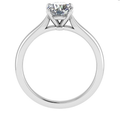 Platinum Solitaire Engagement Ring, 1ct round lab-grown diamond