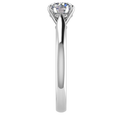 Platinum Solitaire Engagement Ring, 1ct round lab-grown diamond