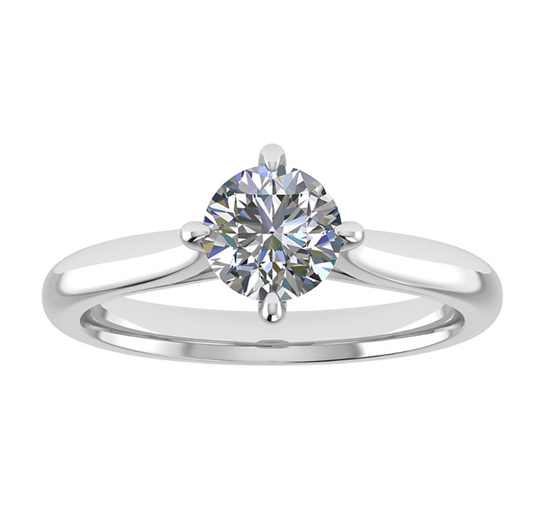 Marina Solitaire Engagement Ring — top view