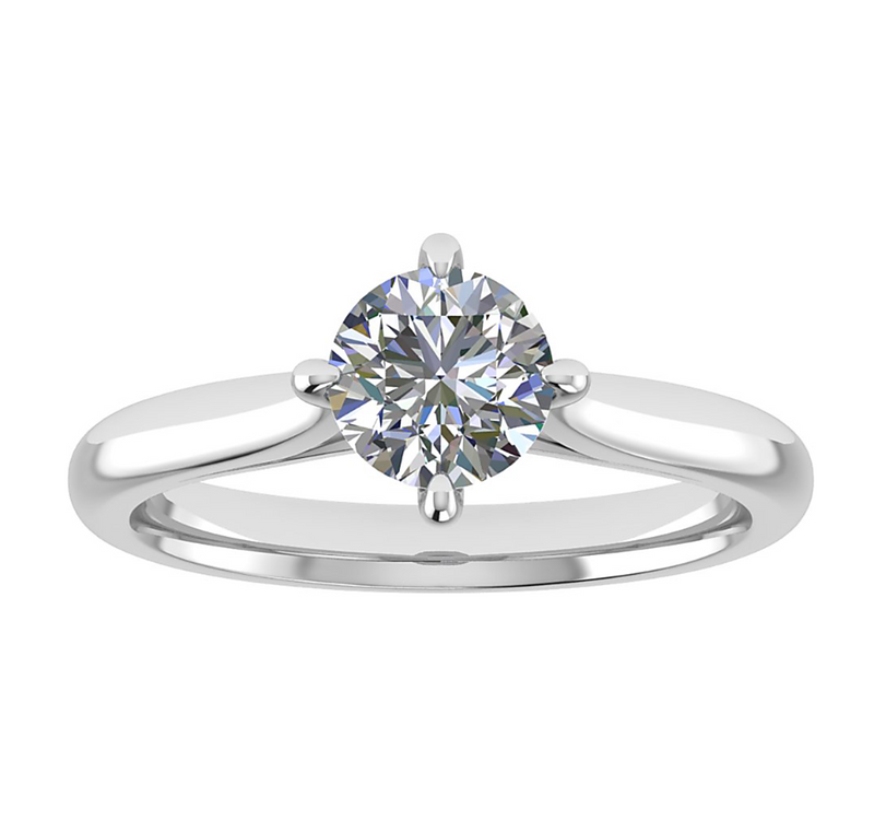 Marina Solitaire Engagement Ring — top view