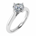 Marina Solitaire Engagement Ring — angled view