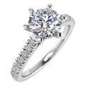 Chic Shoulder Set Engagement Ring — main view