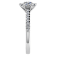 Chic Shoulder Set Engagement Ring — side view